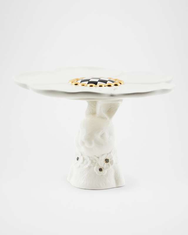 White Rabbit Ceramic Pedestal Platter